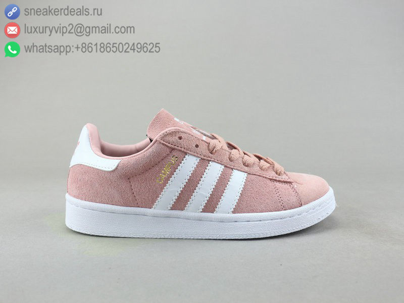 ADIDAS CAMPUS W PINK WHITE LEATHER WOMEN SKATE SHOES